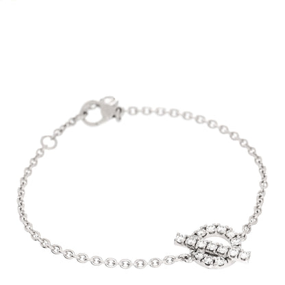 Hermes 18K White Gold Diamond Finesse Bracelet XS 1 of 4