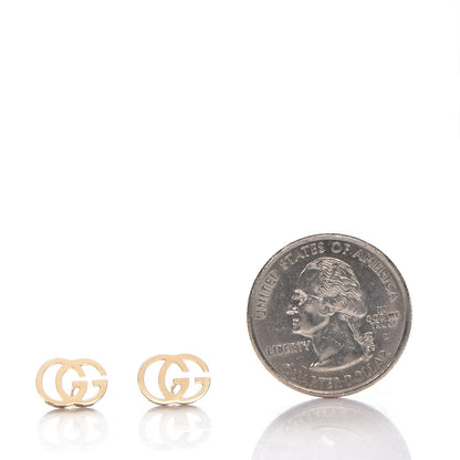 Gucci 18K Yellow Gold GG Tissue Stud Earrings 2 of 6