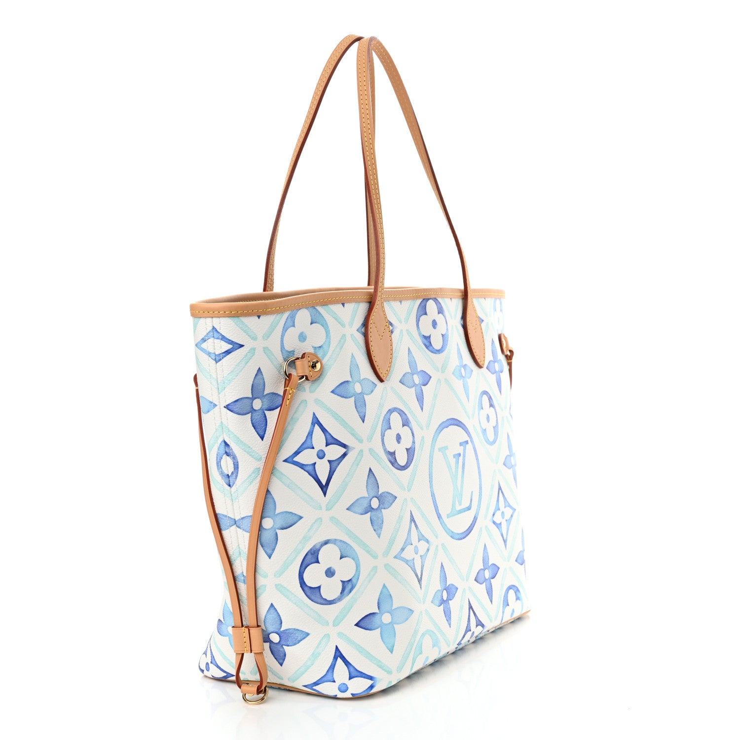 Louis Vuitton Monogram Tiles By The Pool 2.0 Neverfull MM Lagoon Blue 4 of 10