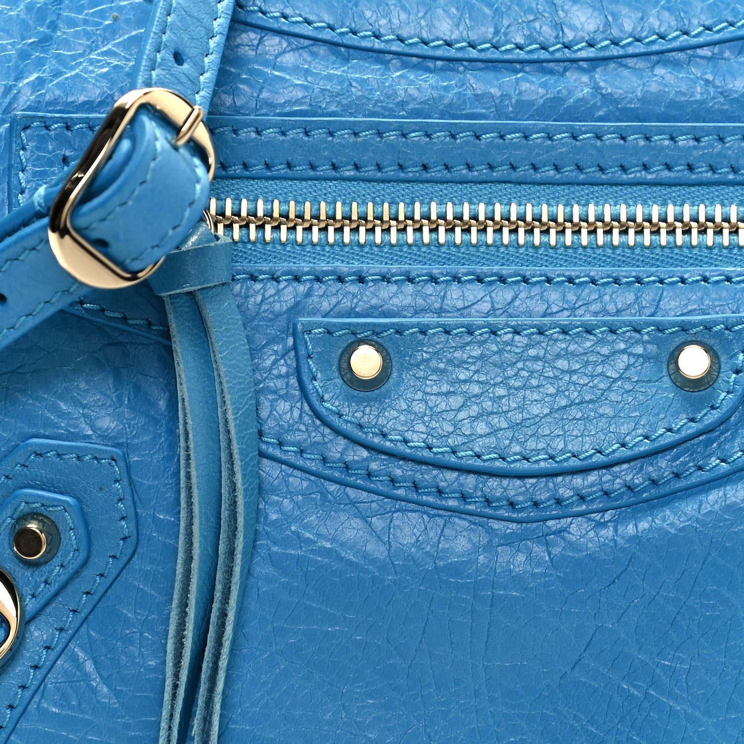 Balenciaga Agneau Classic Gold Hardware Hip Bleu Azur Clair 12 of 12