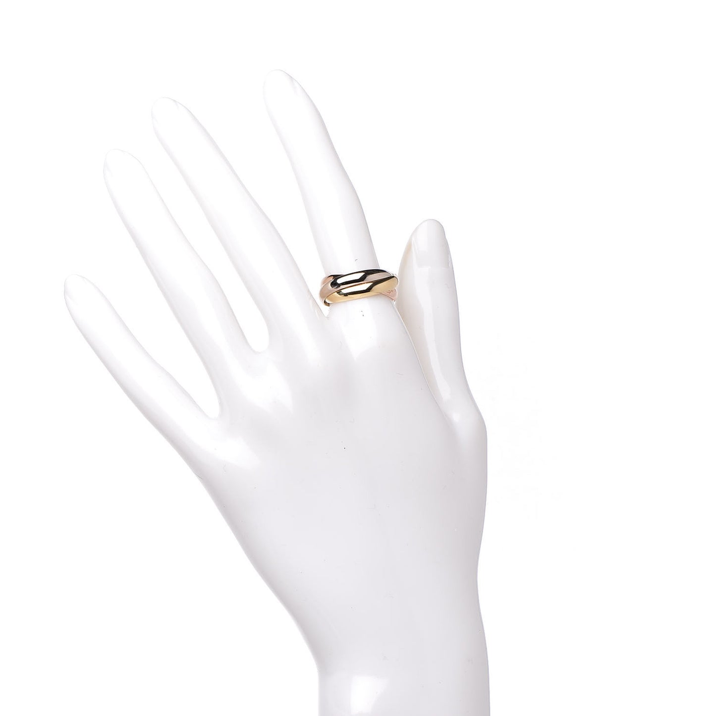 18K Pink Yellow White Gold Classic Les Must De Trinity Ring 53 6.25