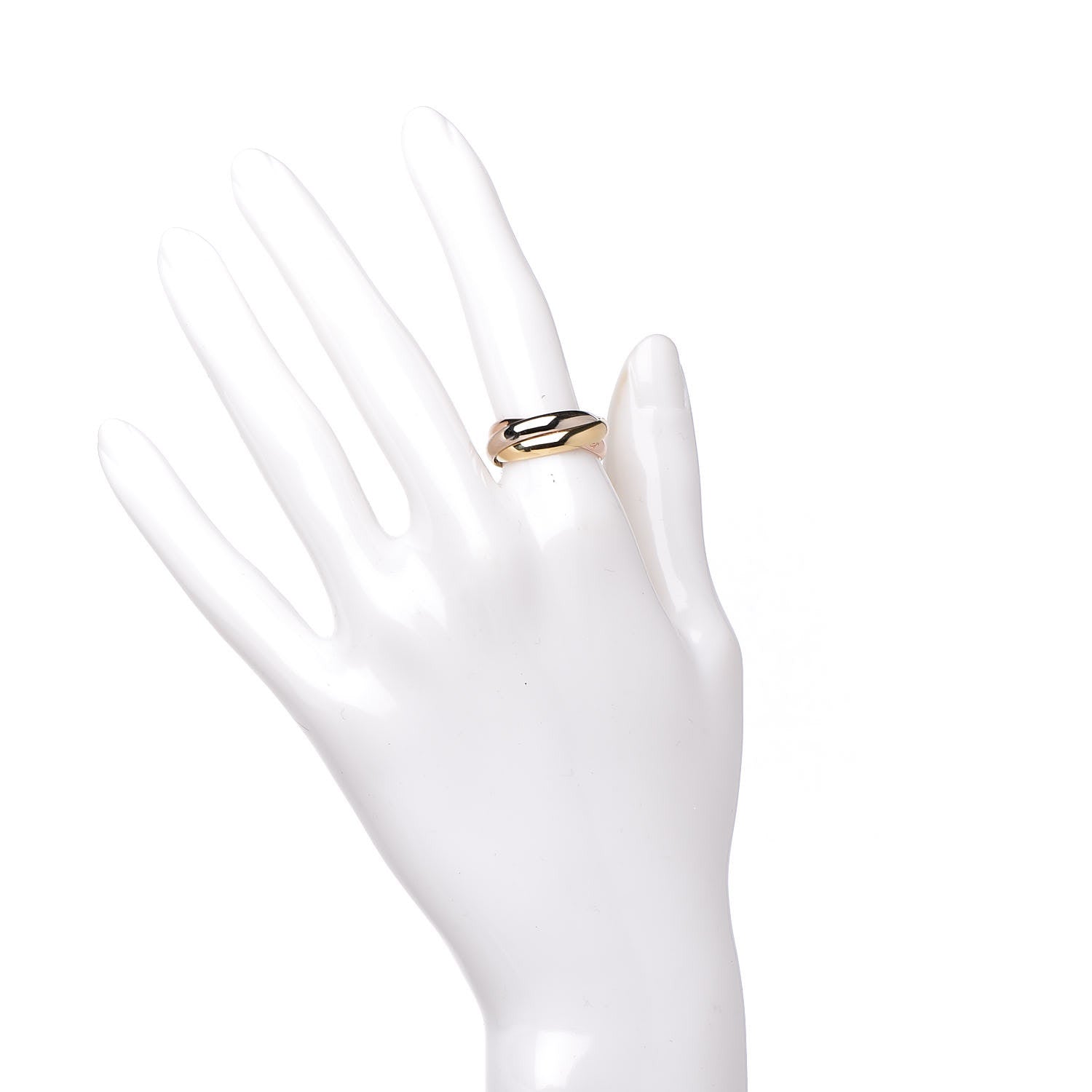 Cartier 18K Pink Yellow White Gold Classic Les Must De Trinity Ring 53 6.25 2 of 4