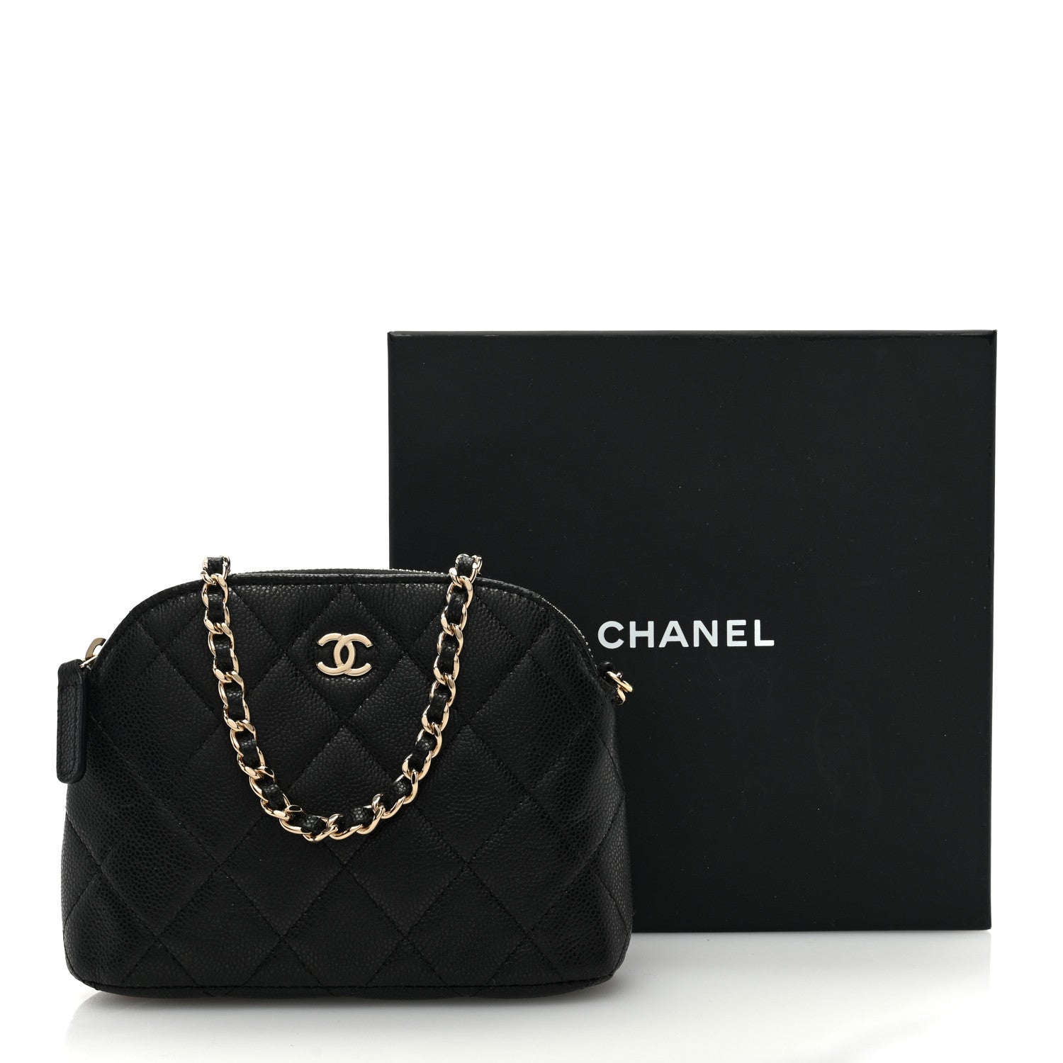Chanel Caviar Quilted Classic Clutch With Chain Black 11 of 11
