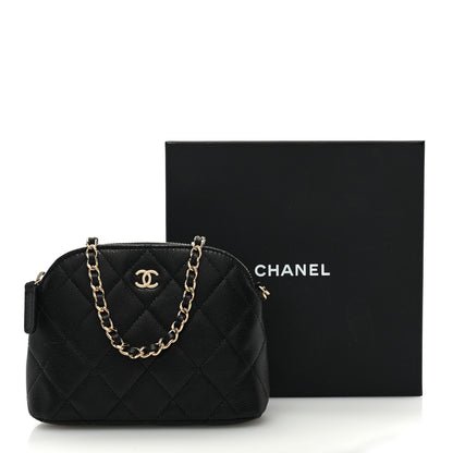 Chanel Caviar Quilted Classic Clutch With Chain Black 11 of 11
