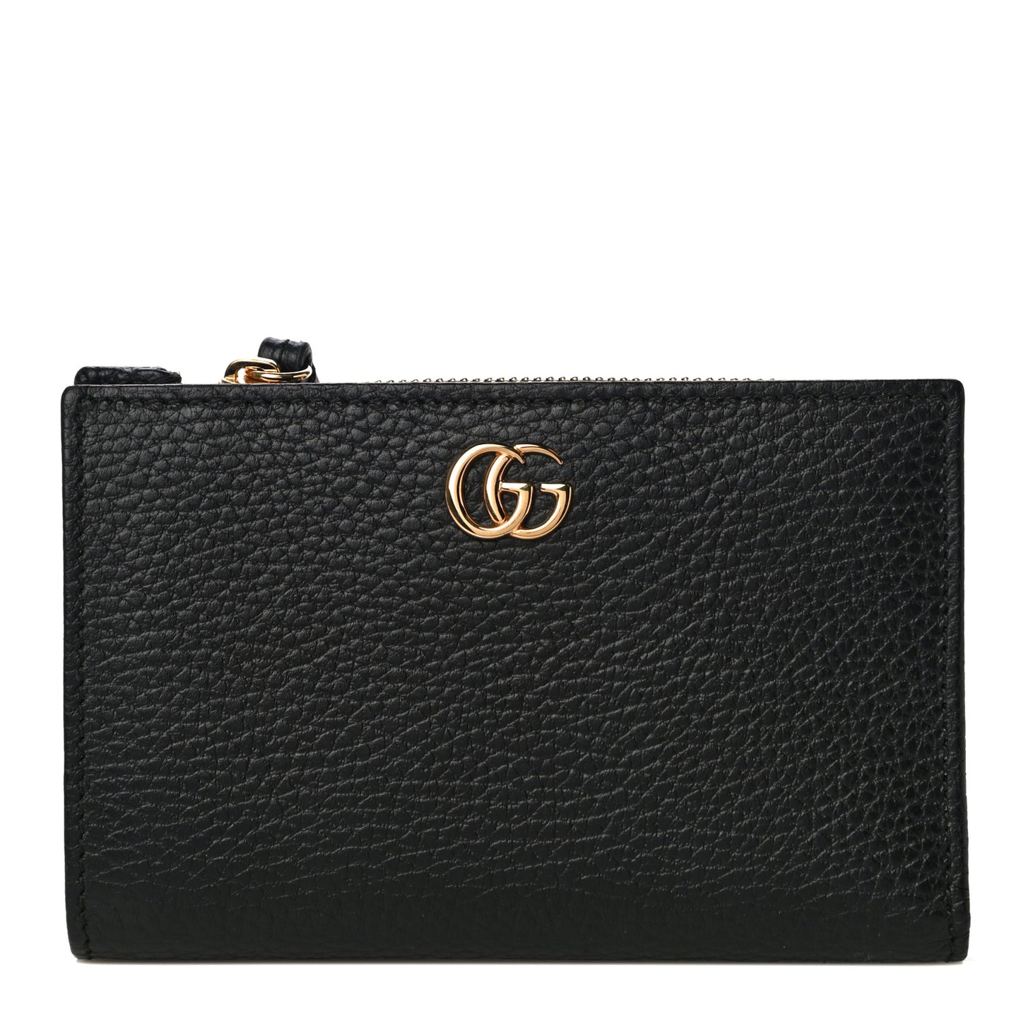 Dollar Calfskin GG Marmont Zipped Wallet Black