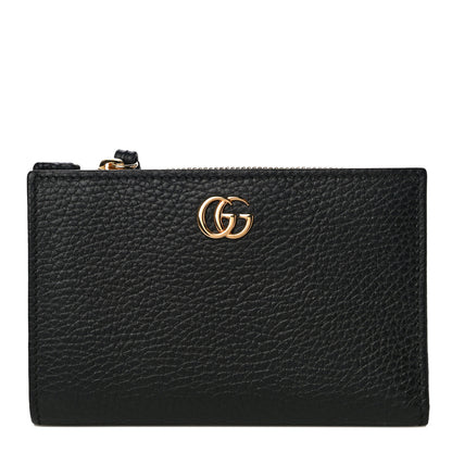Gucci Dollar Calfskin GG Marmont Zipped Wallet Black 1 of 11