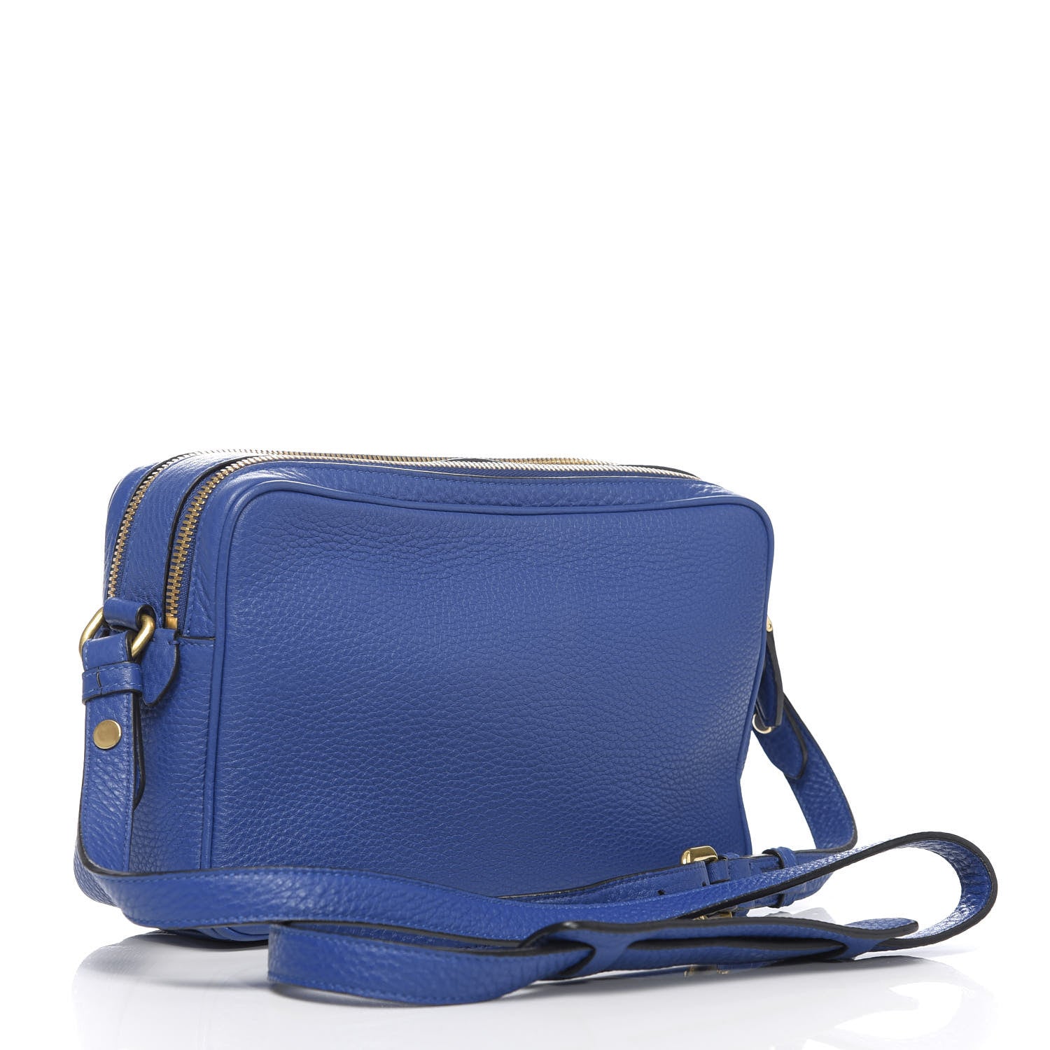 Prada Vitello Daino Medium Double Zip Shoulder Bag Azzurro 3 of 9
