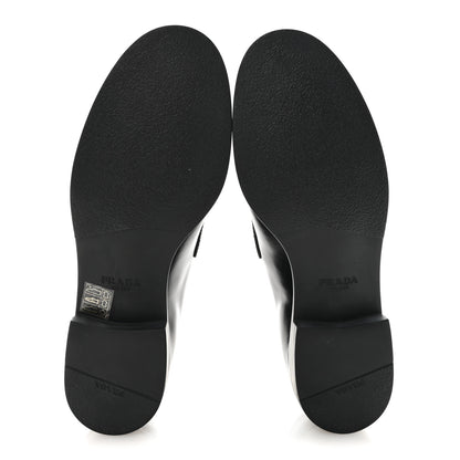 Prada Spazzolato Loafers 38 Black 6 of 10