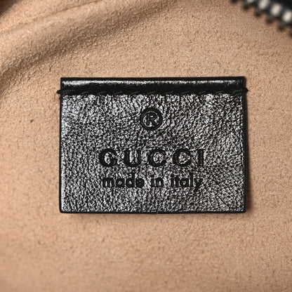 Gucci Azalea Calfskin Matelasse Heart Mini GG Marmont Round Shoulder Bag Black 6 of 10