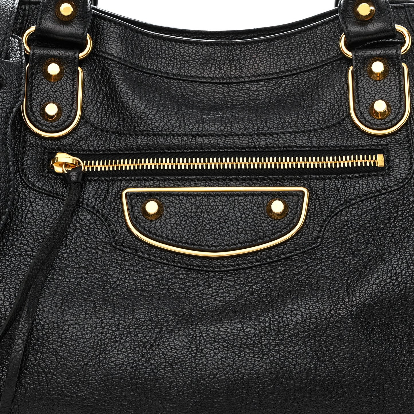 Chevre Gold Metallic Edge Hardware Velo Black