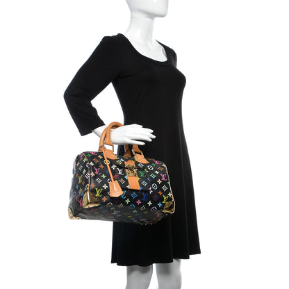 Louis Vuitton Monogram Multicolor Speedy 30 Black 2 of 8