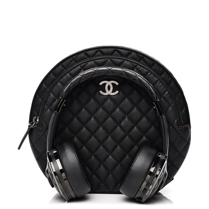 Chanel Lambskin x Monster Wireless Headphones w/ Case Black 9 of 15