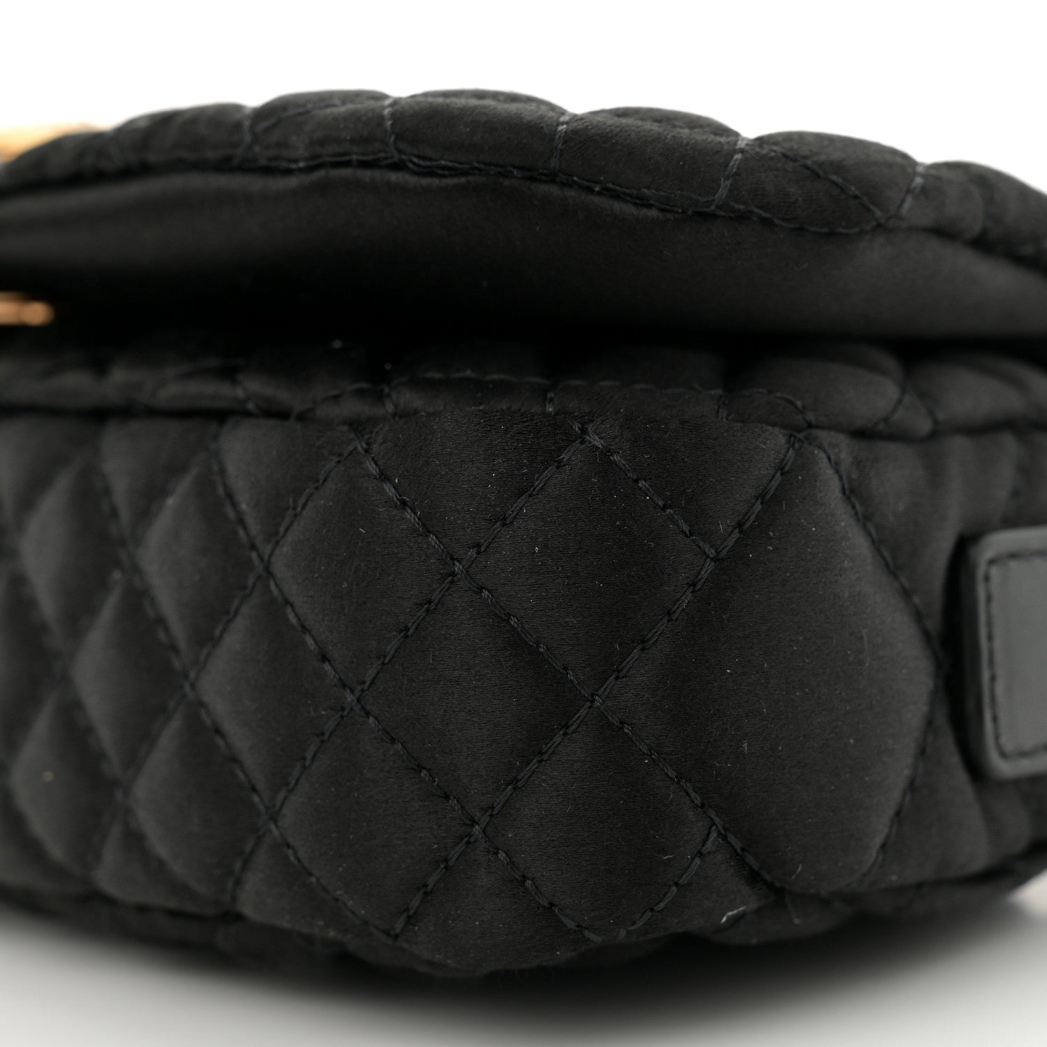 Versace Satin Crystal Quilted Mini Greca Goddess Shoulder Bag Black 9 of 10