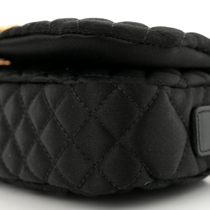 Versace Satin Crystal Quilted Mini Greca Goddess Shoulder Bag Black 9 of 10
