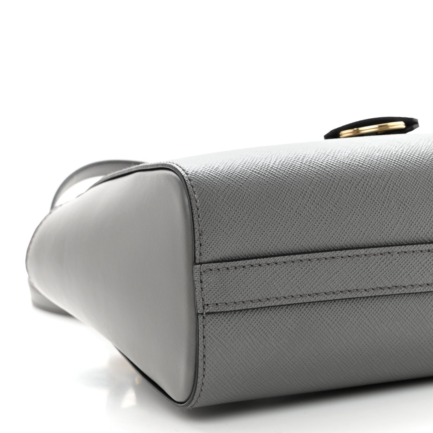 Prada Saffiano Soft Calfskin Mini Zippered Tote Marmo 8 of 9
