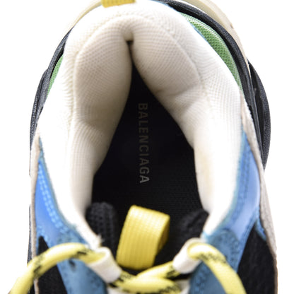 Balenciaga Fabric Mesh Nappa Mens Triple S Sneakers 39 Bleu White Vert Jaune 8 of 10