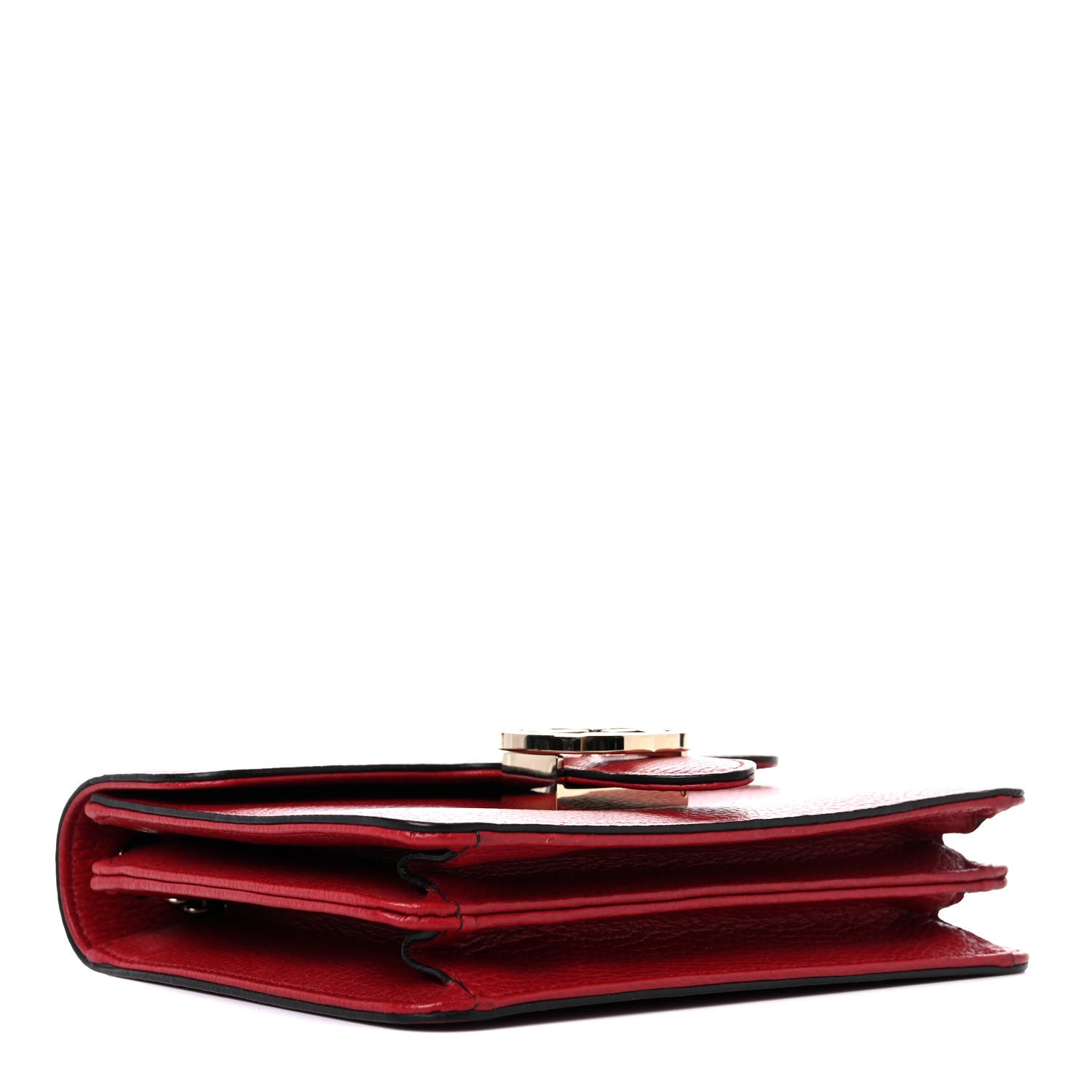 Gucci Dollar Calfskin Small Interlocking G Shoulder Bag Red 4 of 16
