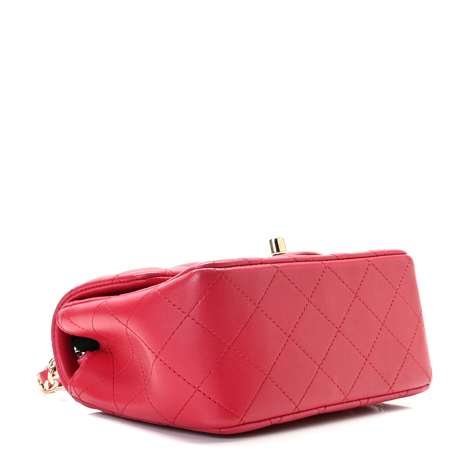 Chanel Lambskin Quilted Mini Square Flap Pink 3 of 8