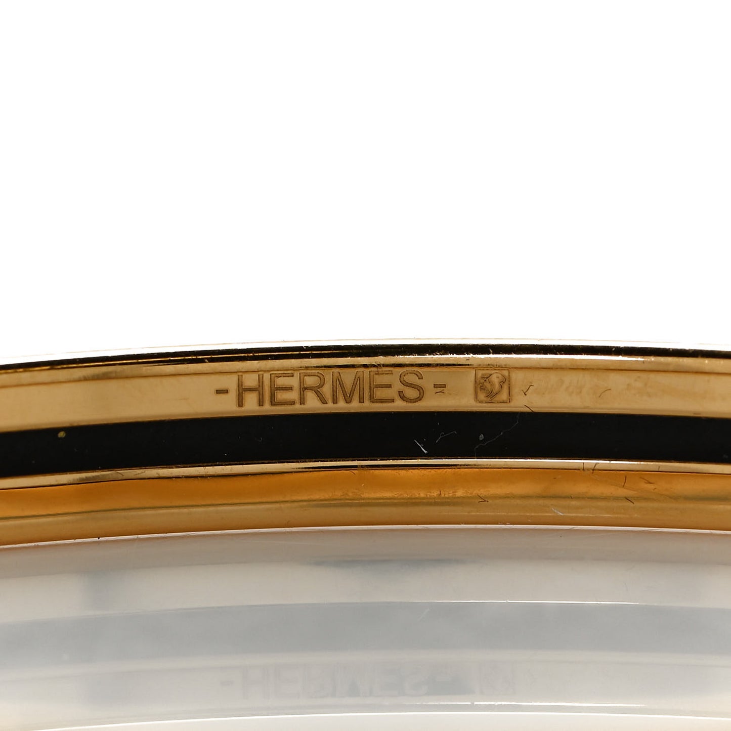Enamel Printed Extra Narrow Bracelet 62 Creme