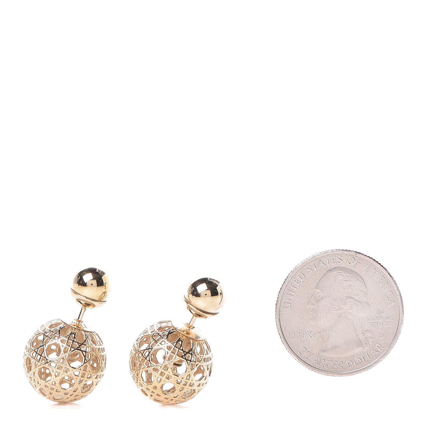 Cannage Mise En Dior Tribal Earrings Gold