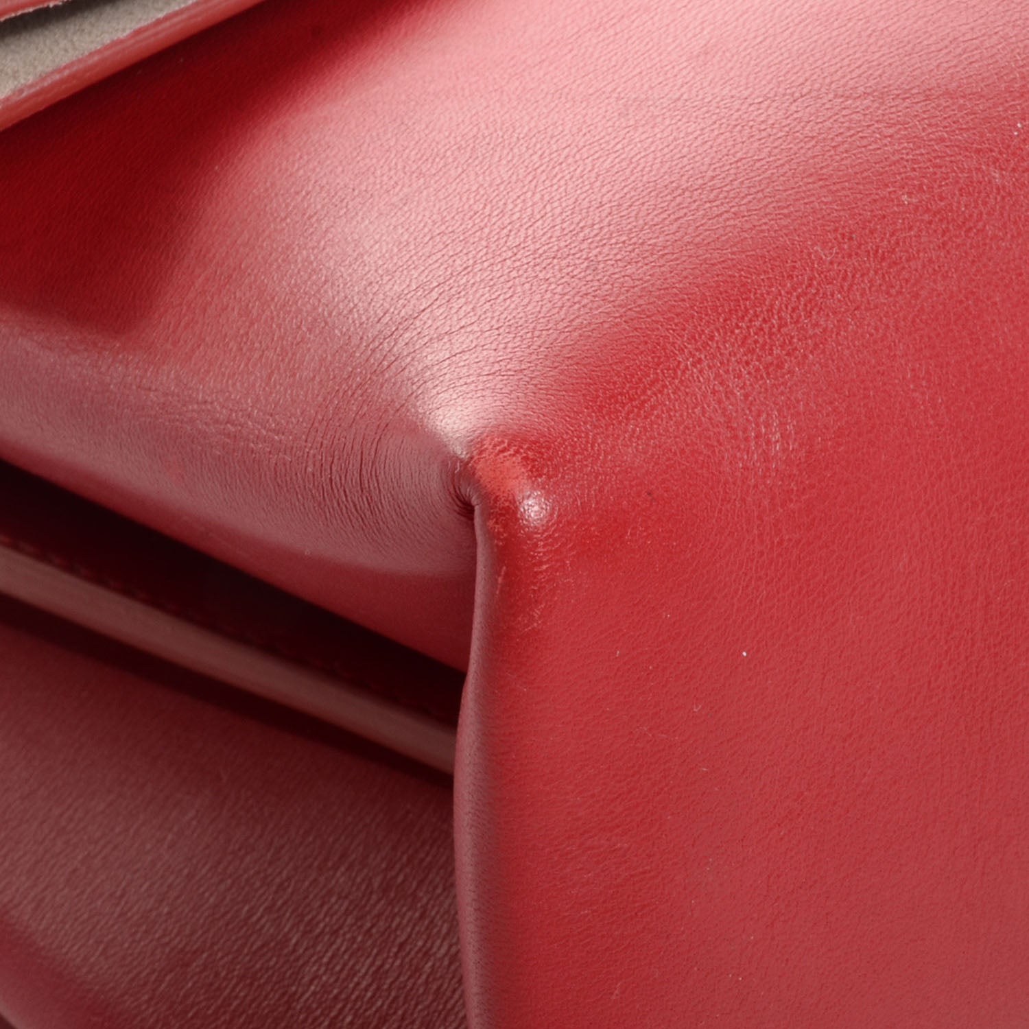 Celine Palmelato Calfskin Blade Flap Red 9 of 10