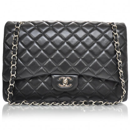 Chanel Lambskin Maxi Single Flap Black SHW 1 of 11