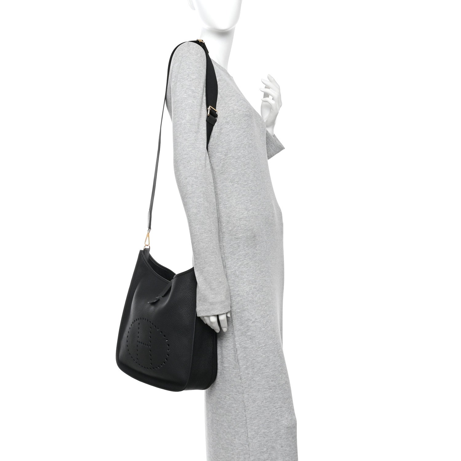 Hermes Taurillon Clemence Evelyne III GM Black 2 of 10