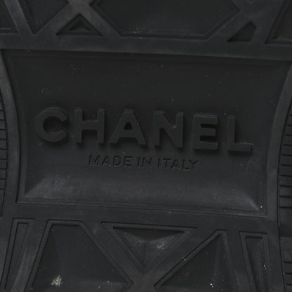Chanel Velvet Calfskin Mixed Fibers CC Sneakers 37.5 Black 8 of 11