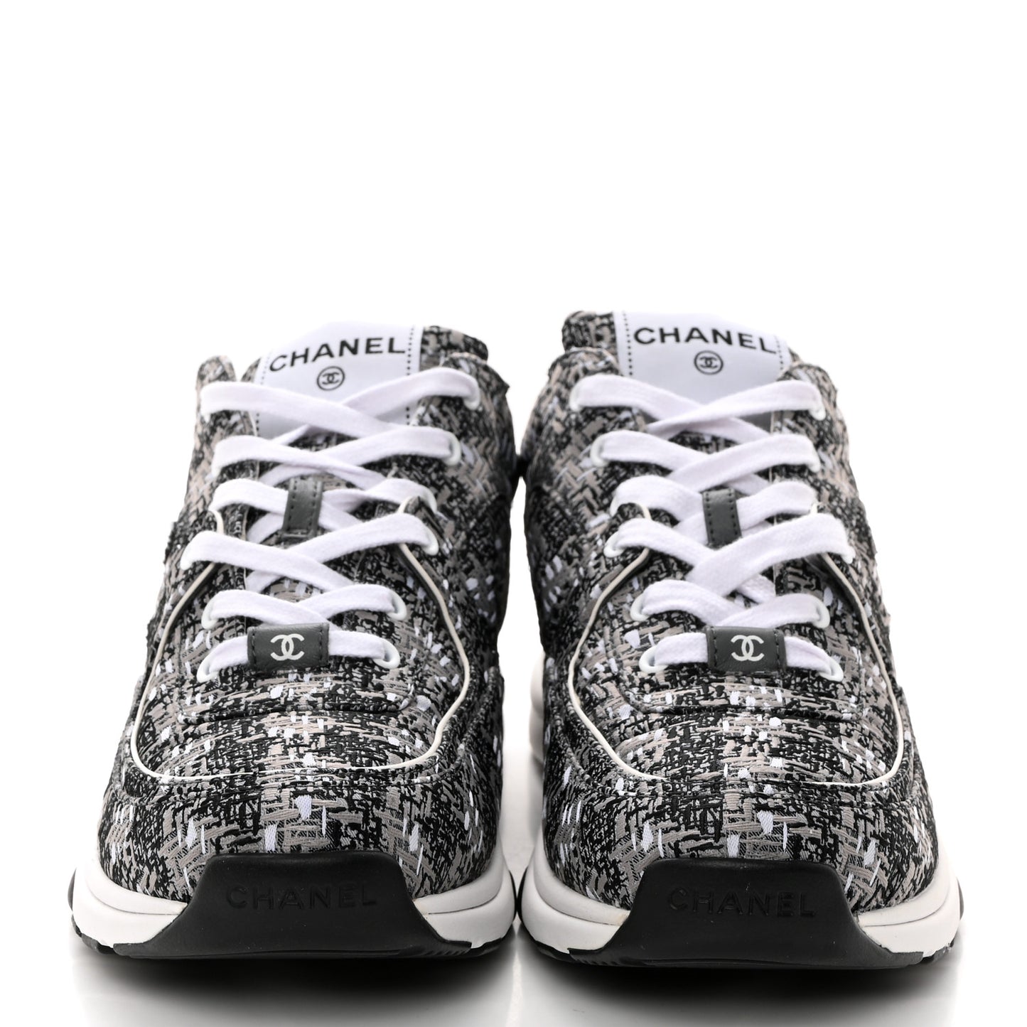 Tweed CC Sneakers 40.5 Grey Black