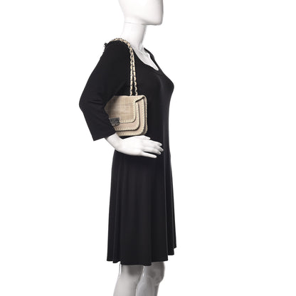 Chanel Suede Chocolate Bar Whipstitch Mademoiselle Flap Grey 2 of 11