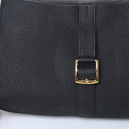Hermes Taurillon Clemence Halzan 31 GM Black 14 of 15