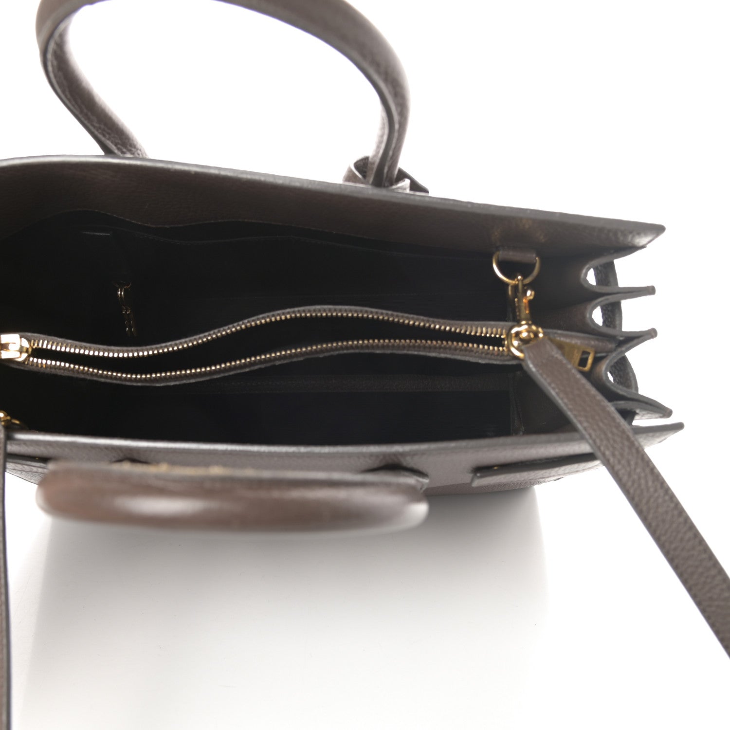 Saint Laurent Grained Calfskin Small Sac De Jour Earth 5 of 18