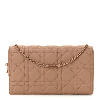 Christian Dior Ultra Matte Calfskin Cannage Lady Dior Clutch Fard 1 of 11