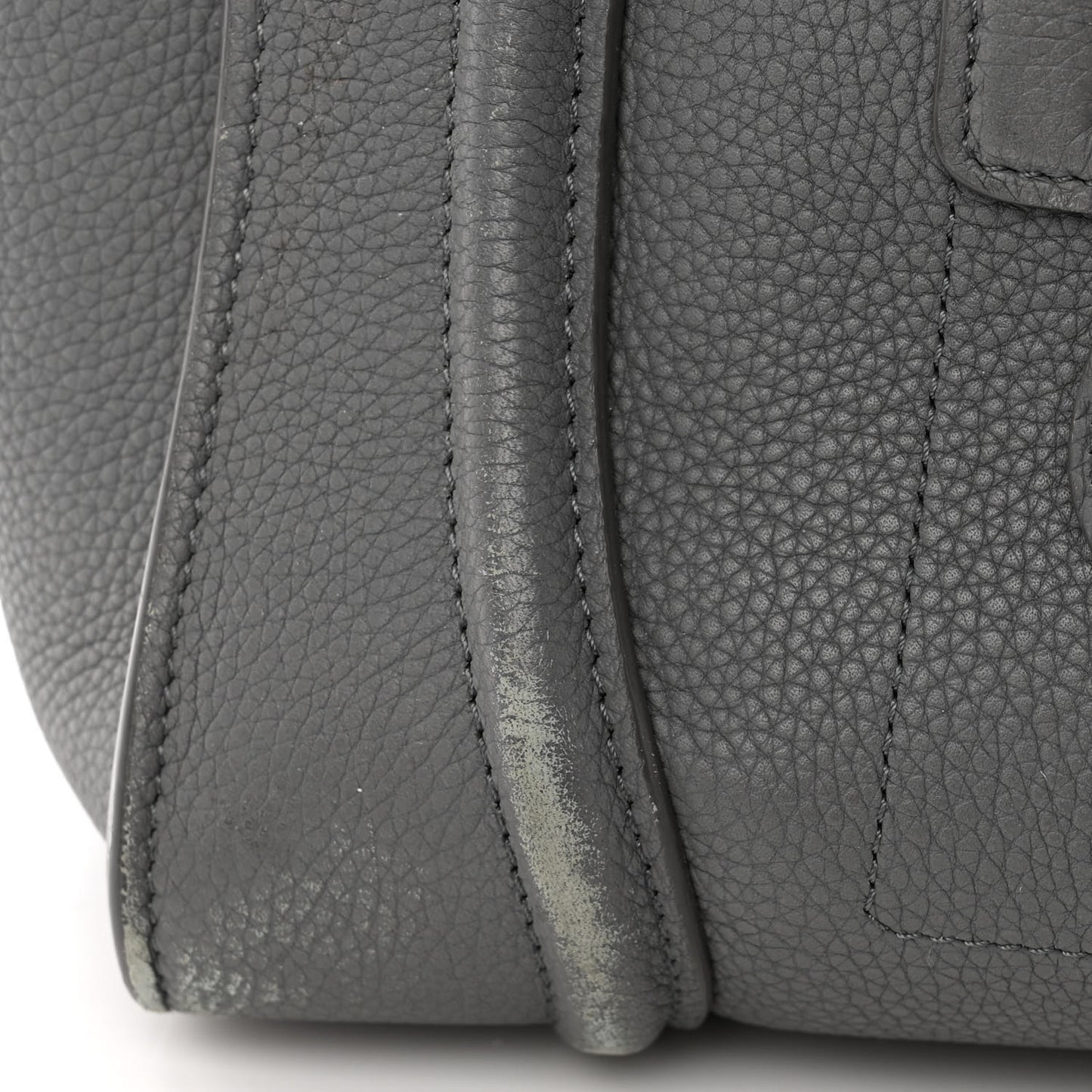 Drummed Calfskin Mini Luggage Kohl