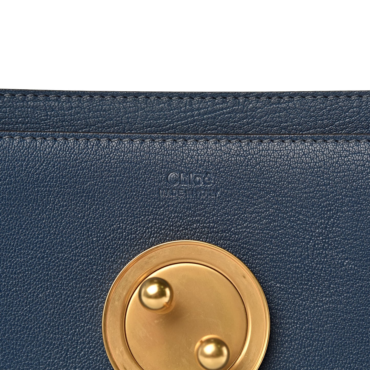 Goatskin Medium Mily Shoulder Bag Denim Blue