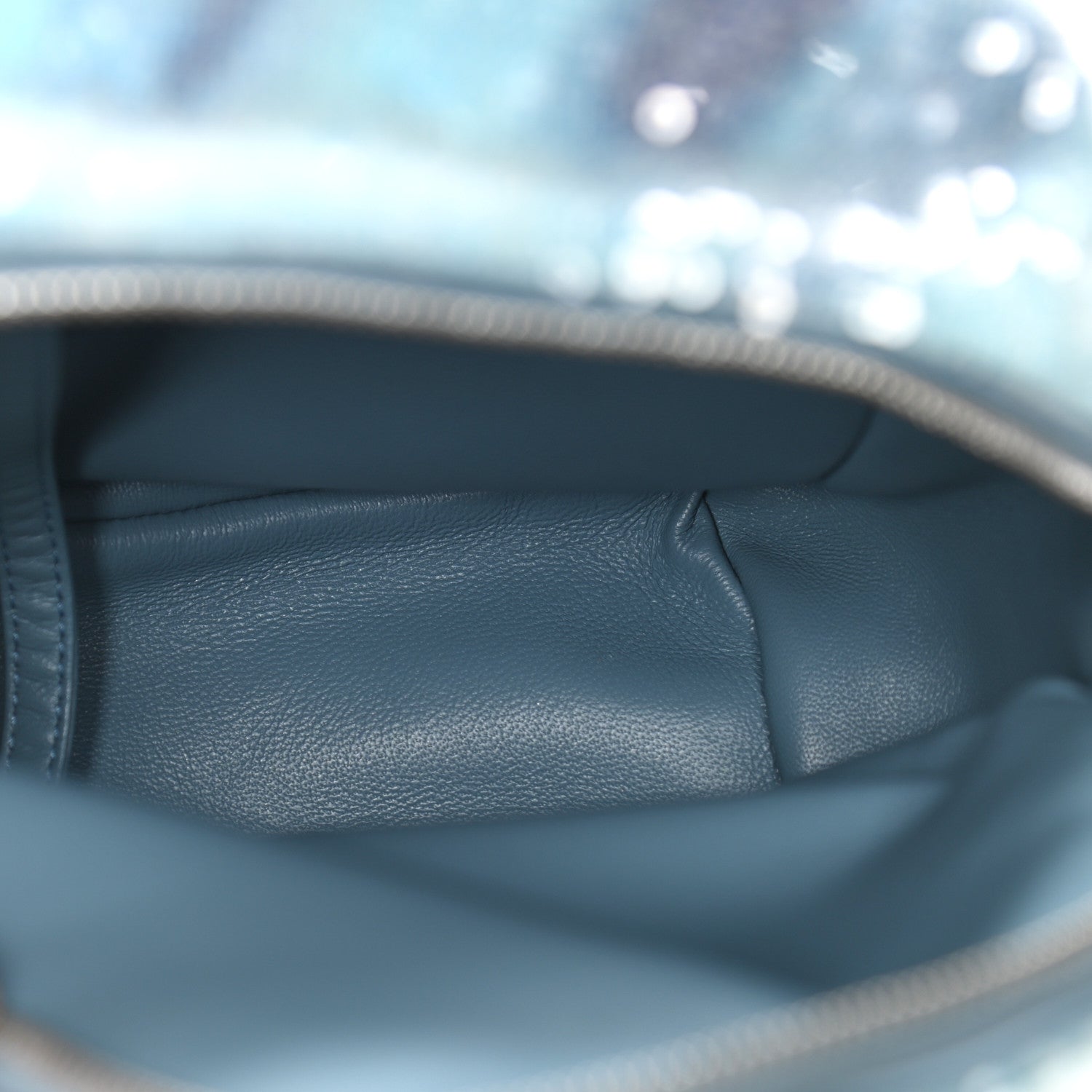 Chanel Sequin Tri-color Waterfall Backpack Light Blue 4 of 5