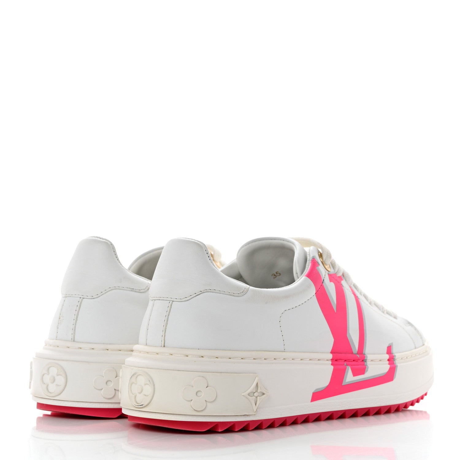 Louis Vuitton Monogram Time Out Sneakers 35 White Rose 4 of 8