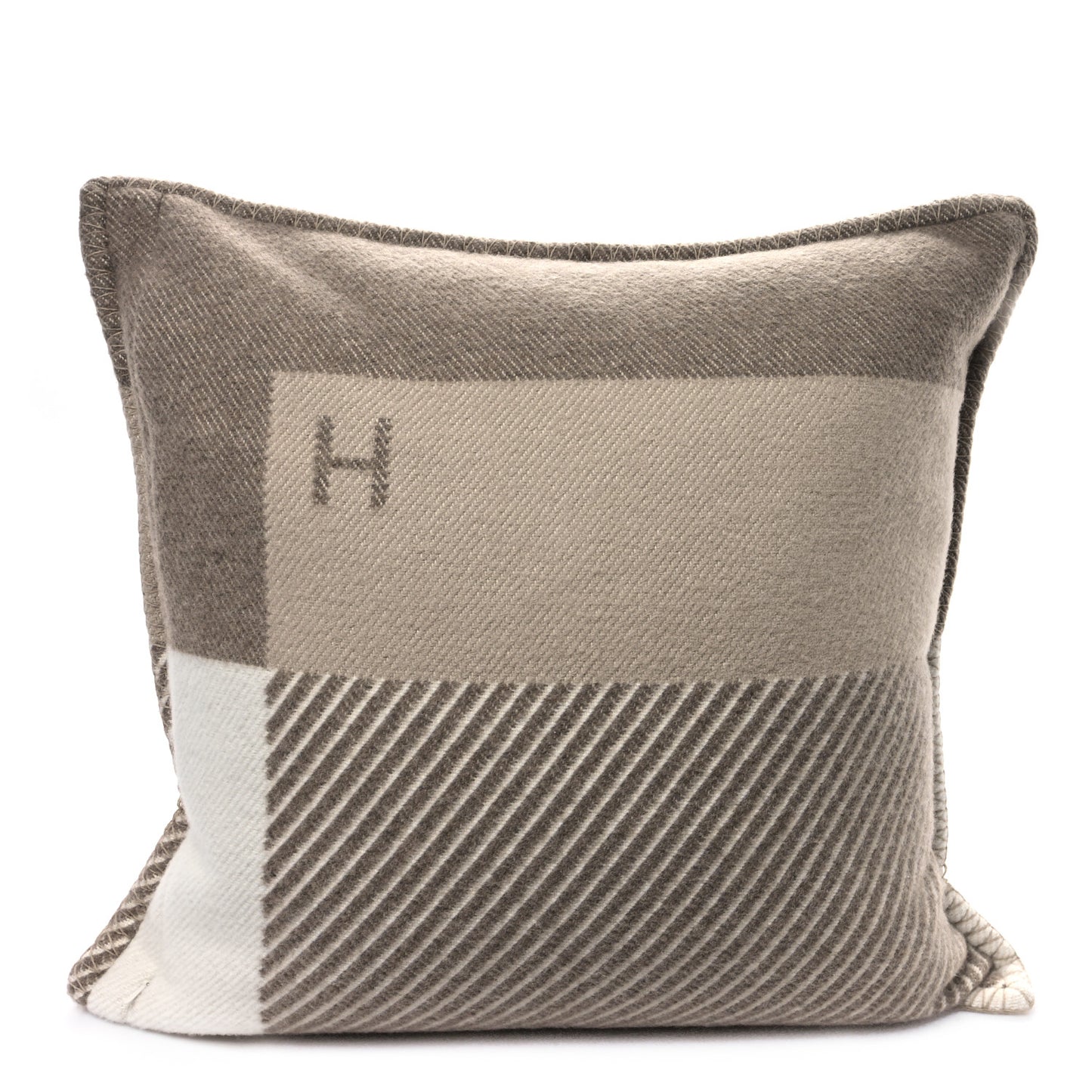 Wool Cashmere H Riviera Pillow Seigle