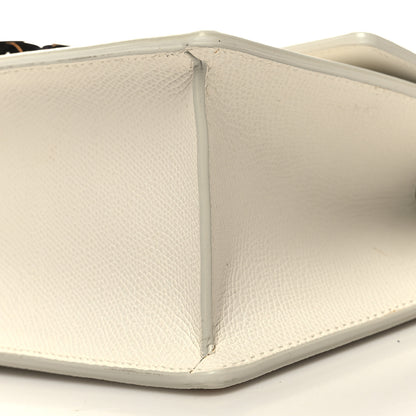 Christian Dior Grained Calfskin 30 Montaigne Chain Flap Bag White 9 of 13