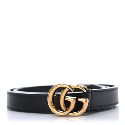 Gucci Calfskin Double G 20mm Belt 70 28 Black 1 of 4
