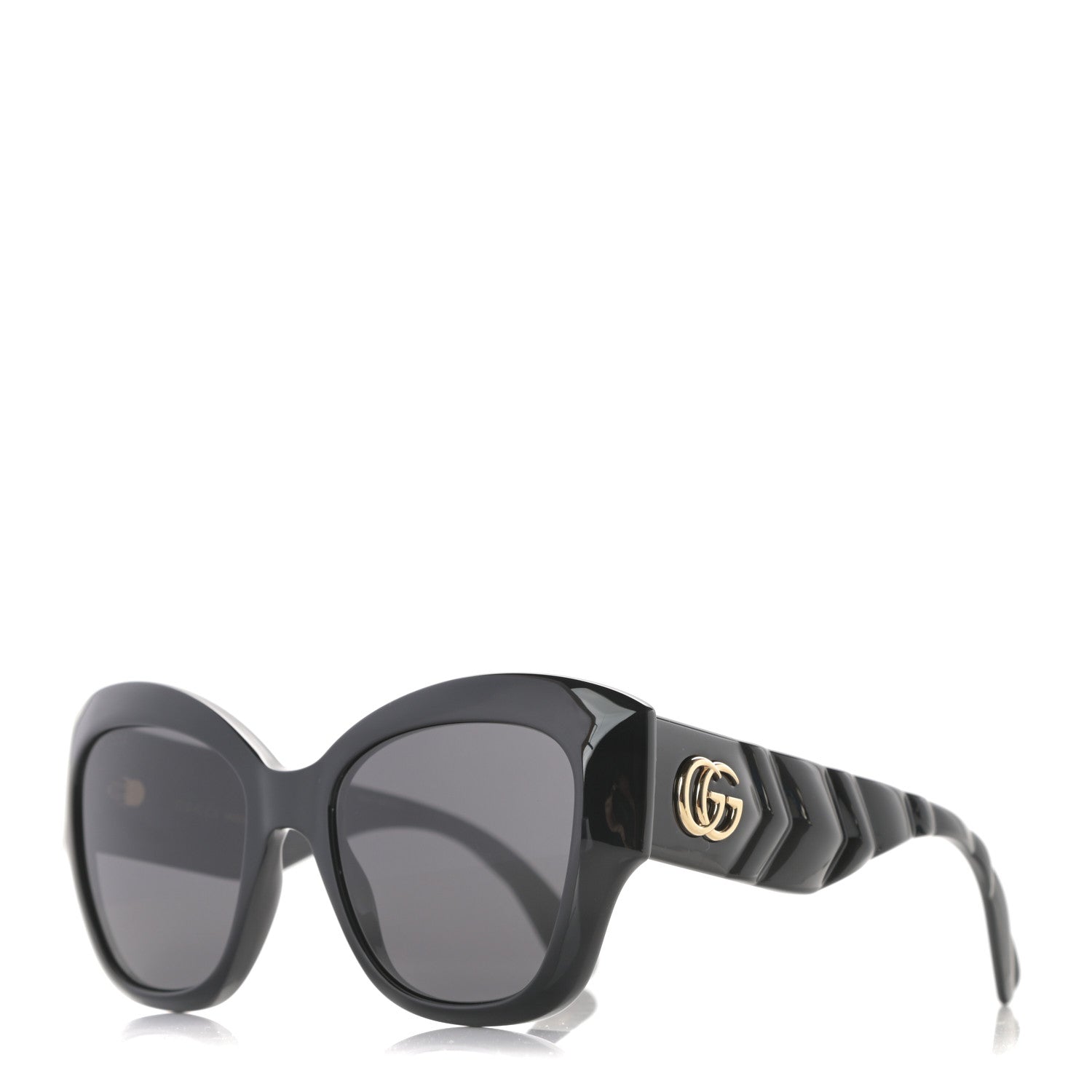 Gucci Acetate GG Butterfly Sunglasses GG0808S Black 1 of 8