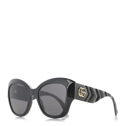 Gucci Acetate GG Butterfly Sunglasses GG0808S Black 1 of 8