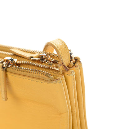 Celine Lambskin Small Trio Crossbody Bag Fluo Yellow 16 of 17