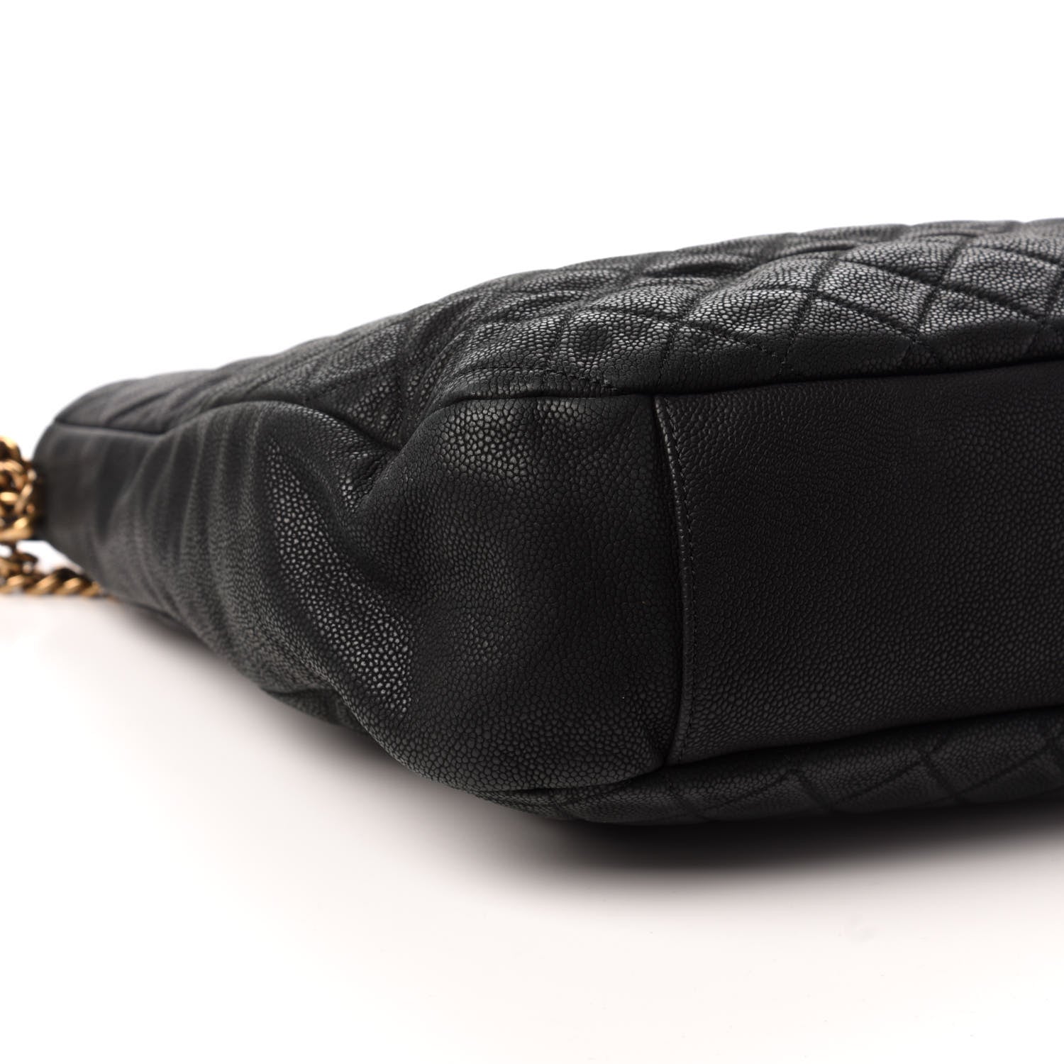 Chanel Iridescent Caviar Quilted Country Chic Hobo Black 7 of 8