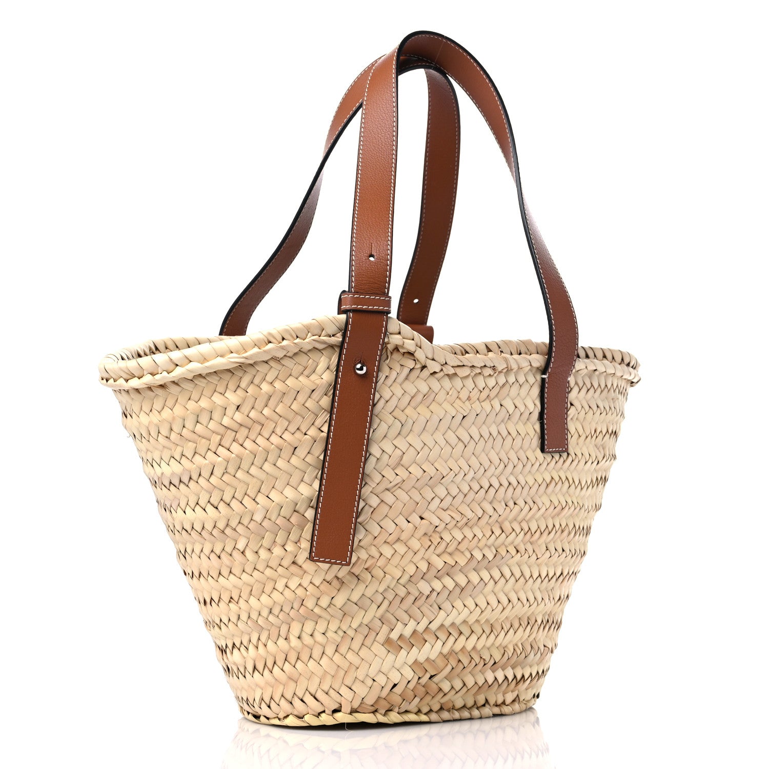 Loewe Raffia Small Basket Tote Bag Natural Tan 3 of 9