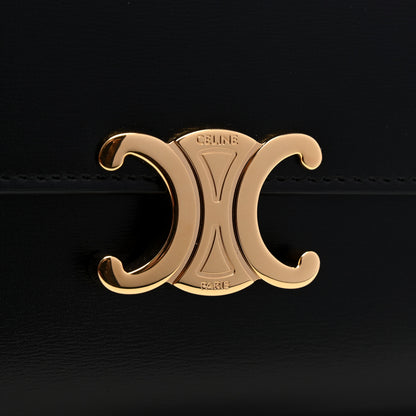 Celine Shiny Calfskin Long Triomphe Wallet Black 7 of 11