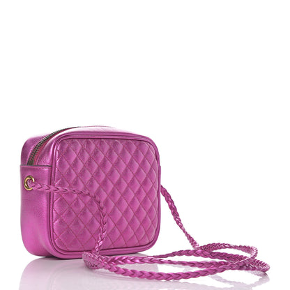 Gucci Laminated Nappa Trapuntata Mini Zumi Shoulder Bag Fuxia 3 of 9