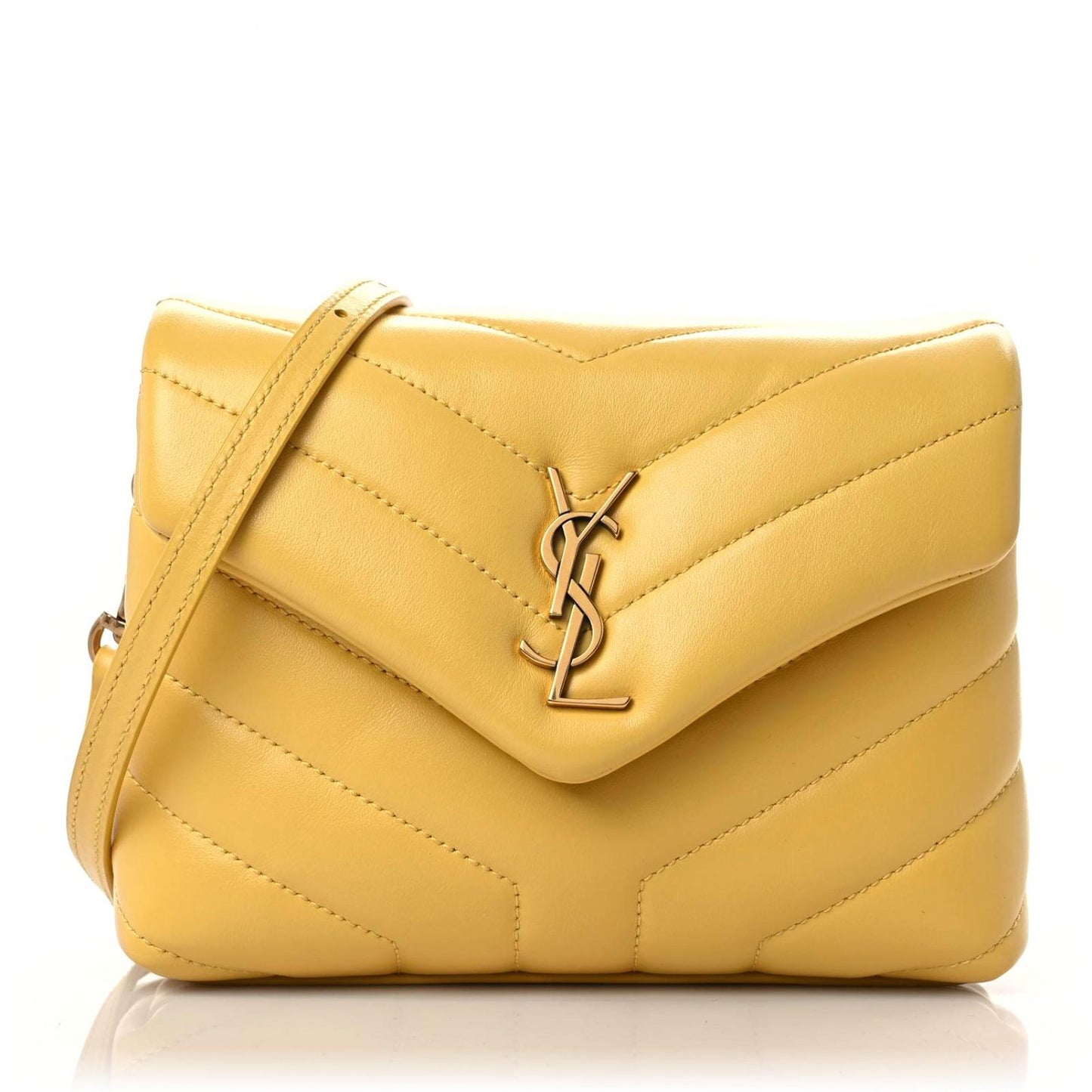 Calfskin Y Quilted Monogram Toy Loulou Crossbody Bag Sunflower