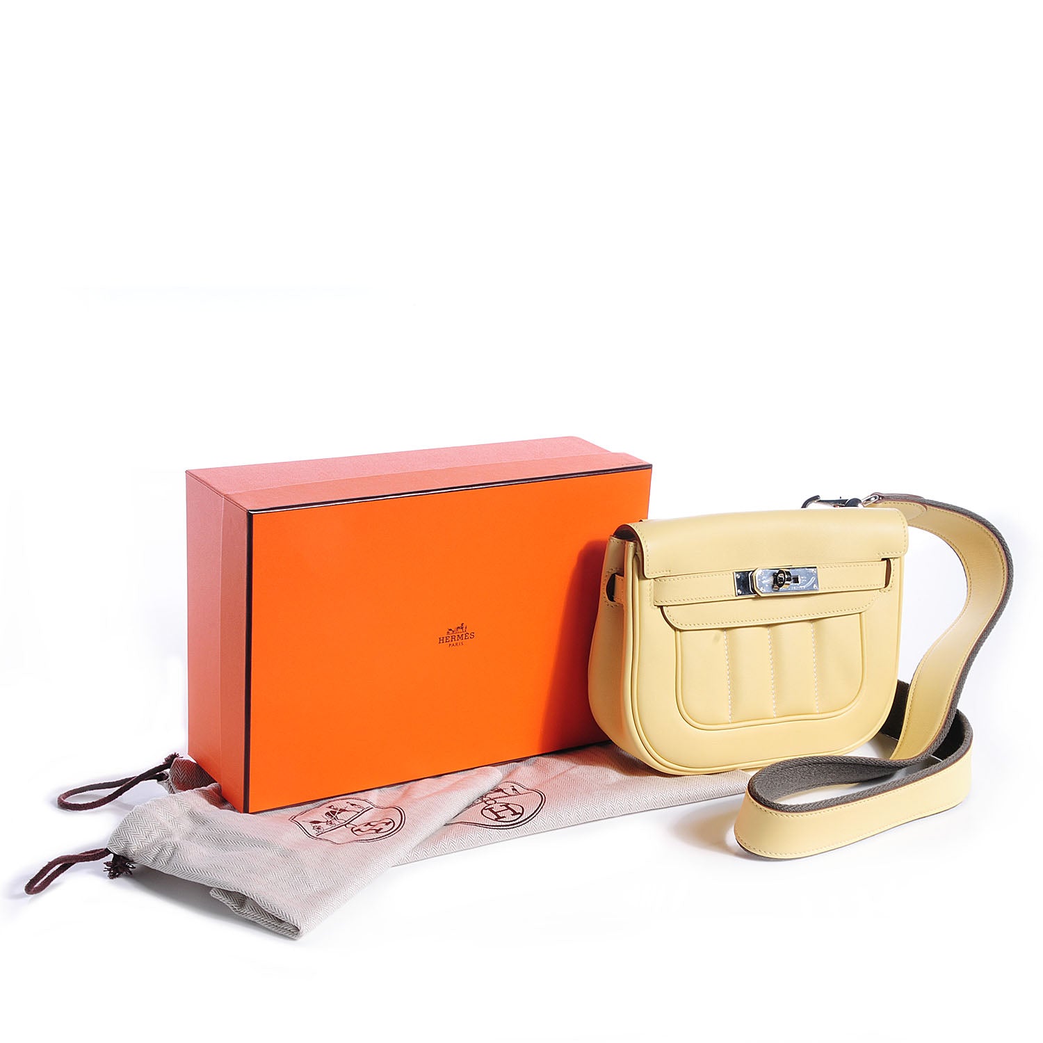 Hermes Veau Swift Mini Sac Berline Jaune Poussin 6 of 14