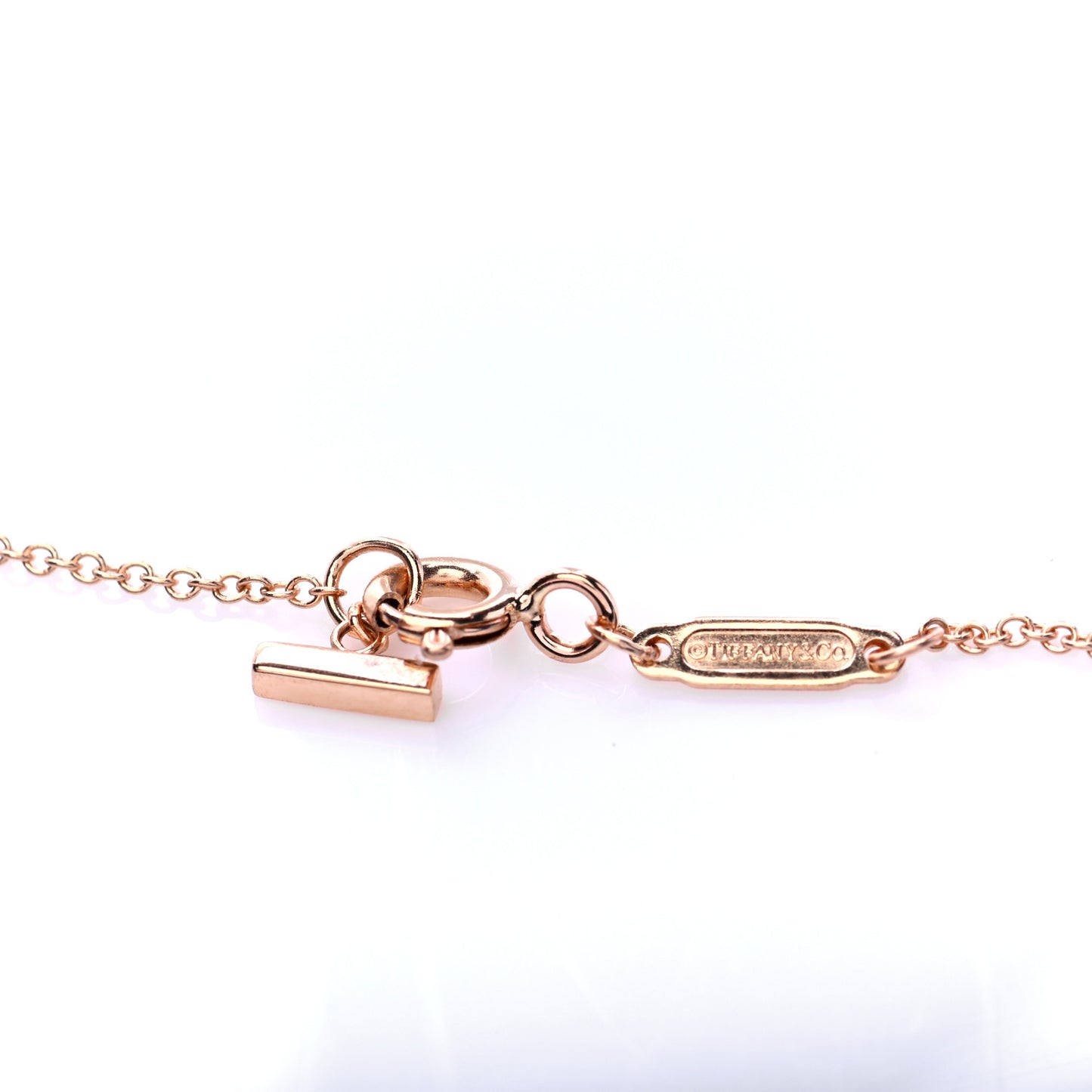 18K Rose Gold Small T Smile Pendant Necklace